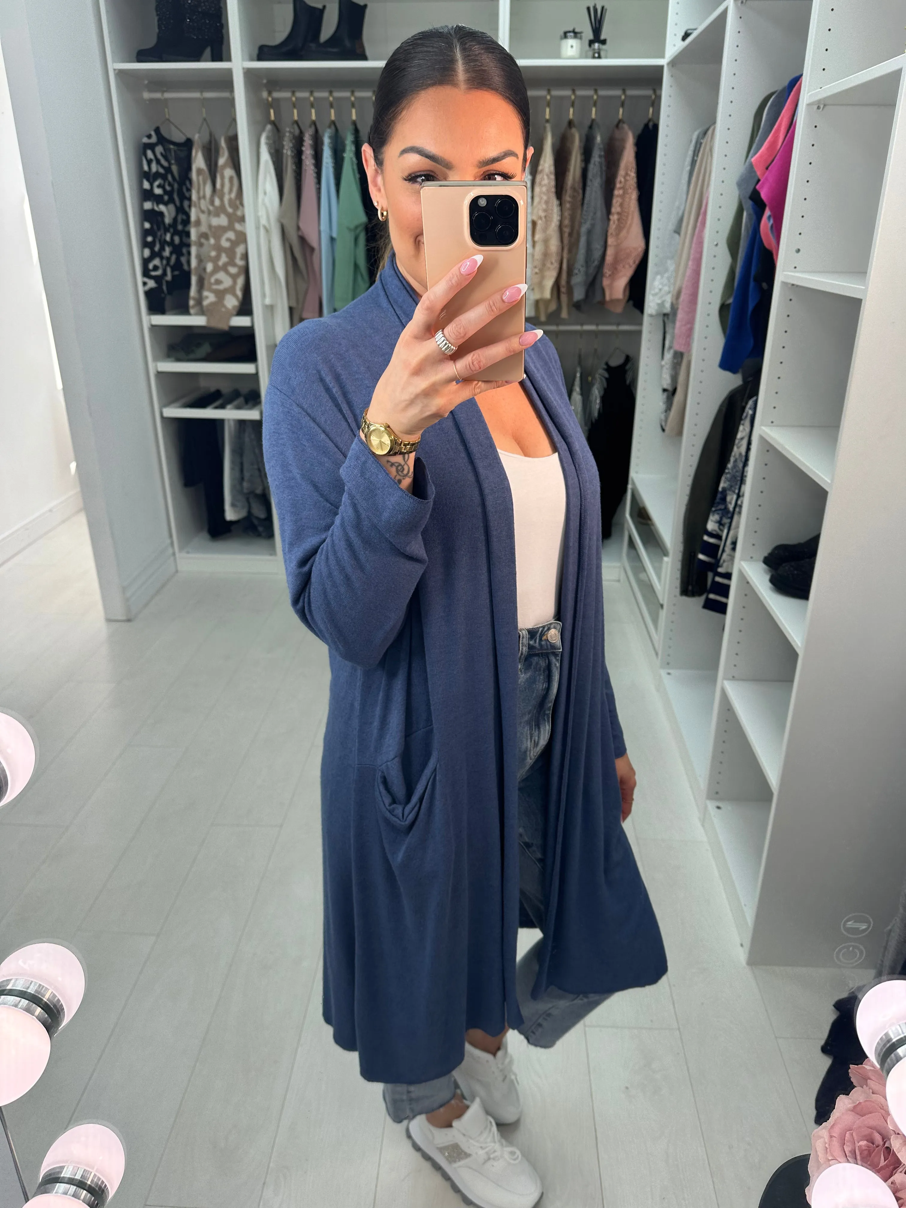 Diego Lightweight Open Front Pocket Cardigan