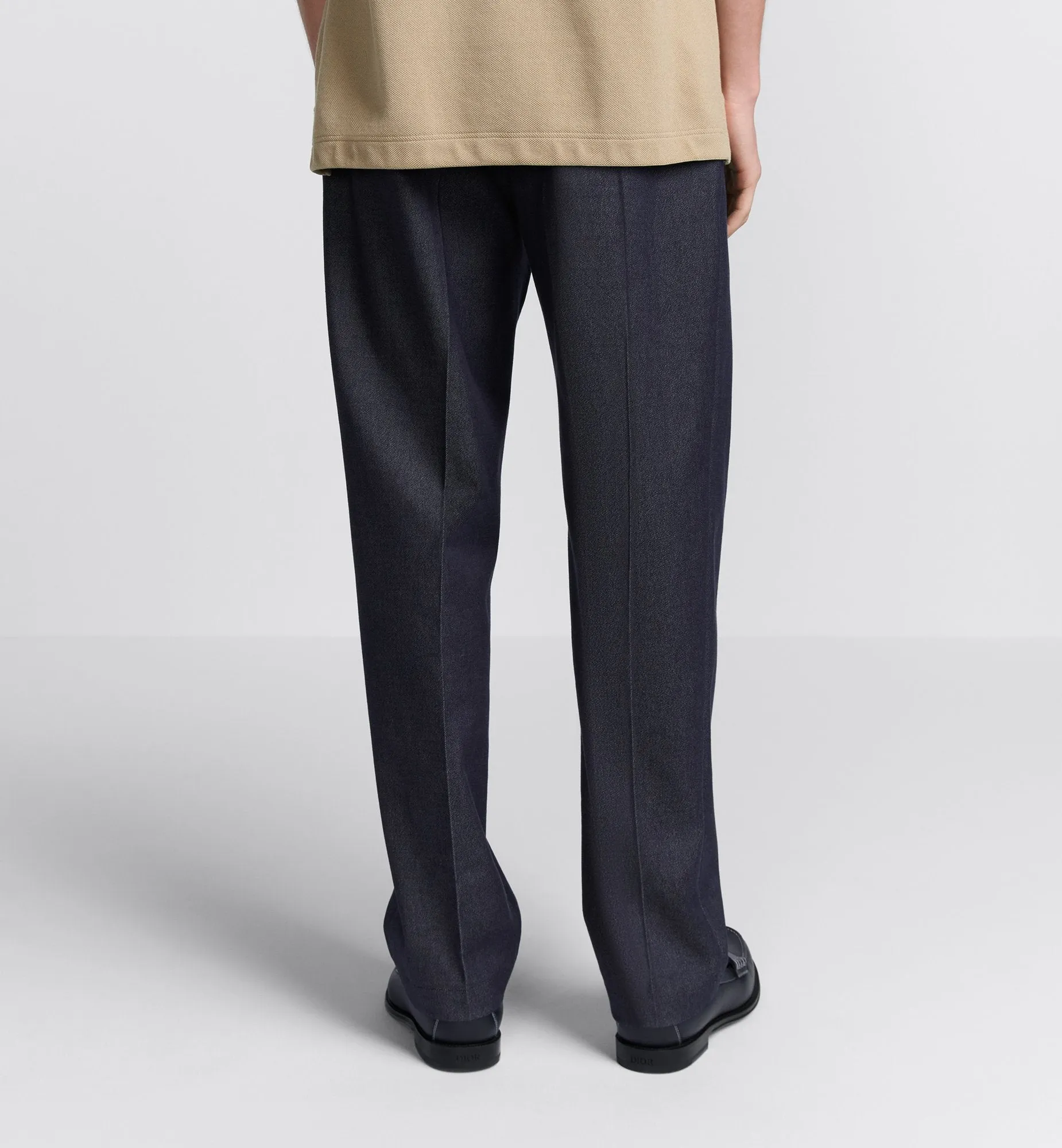 Dior Icons Pants Blue Denim-Effect Cotton And Cashmere Blend