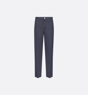 Dior Icons Pants Blue Denim-Effect Cotton And Cashmere Blend