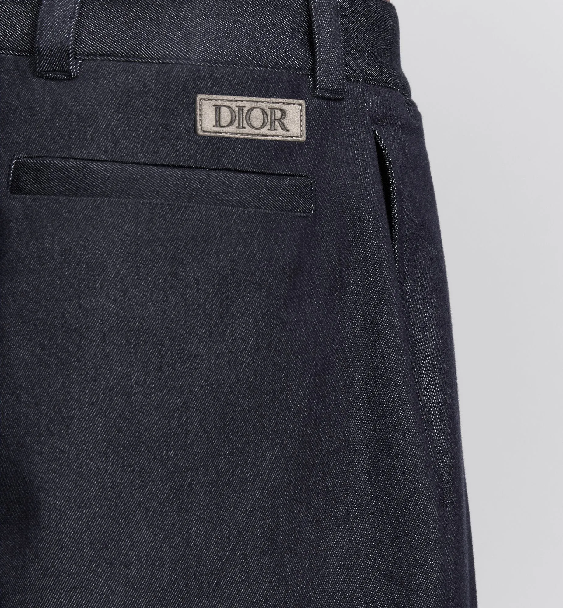 Dior Icons Pants Blue Denim-Effect Cotton And Cashmere Blend