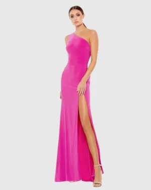 Draped back stretch-jersey gown - Candy Pink
