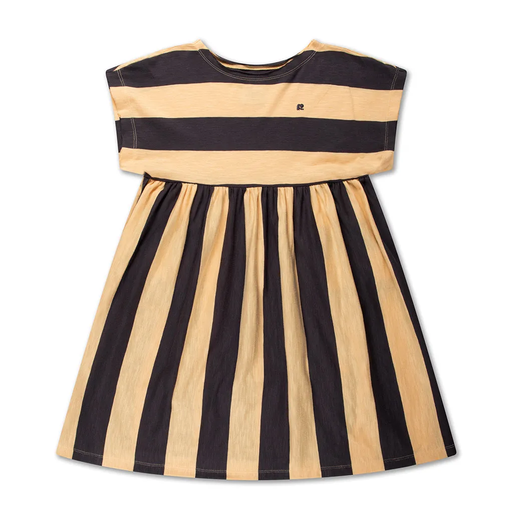 Dress Easy Peasy Night Blue Block Stripe