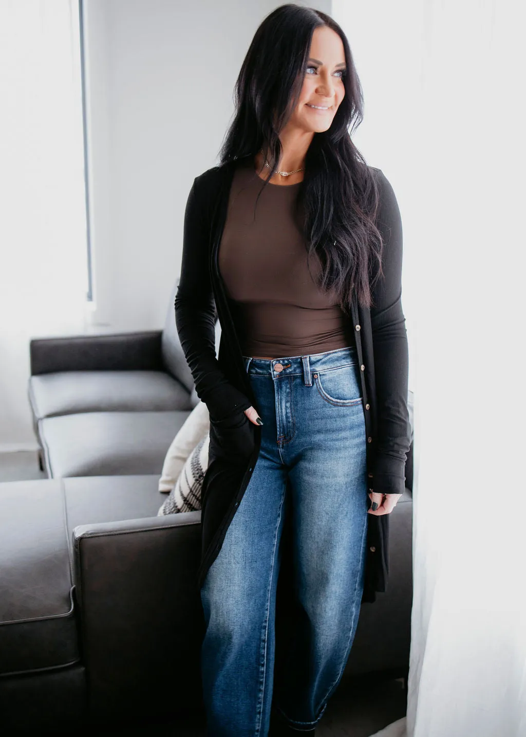 Elle Lightweight Ribbed Cardigan