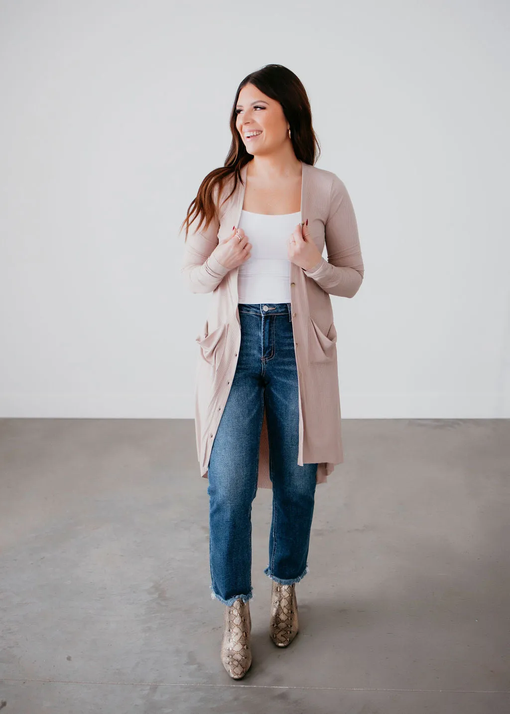 Elle Lightweight Ribbed Cardigan