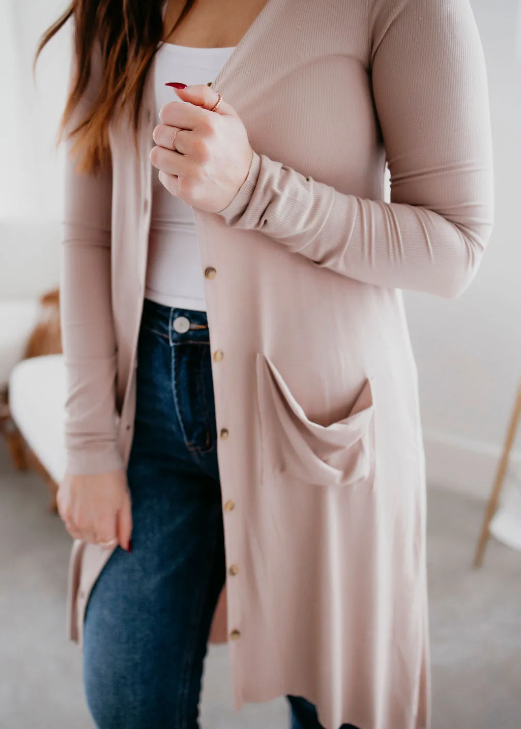 Elle Lightweight Ribbed Cardigan