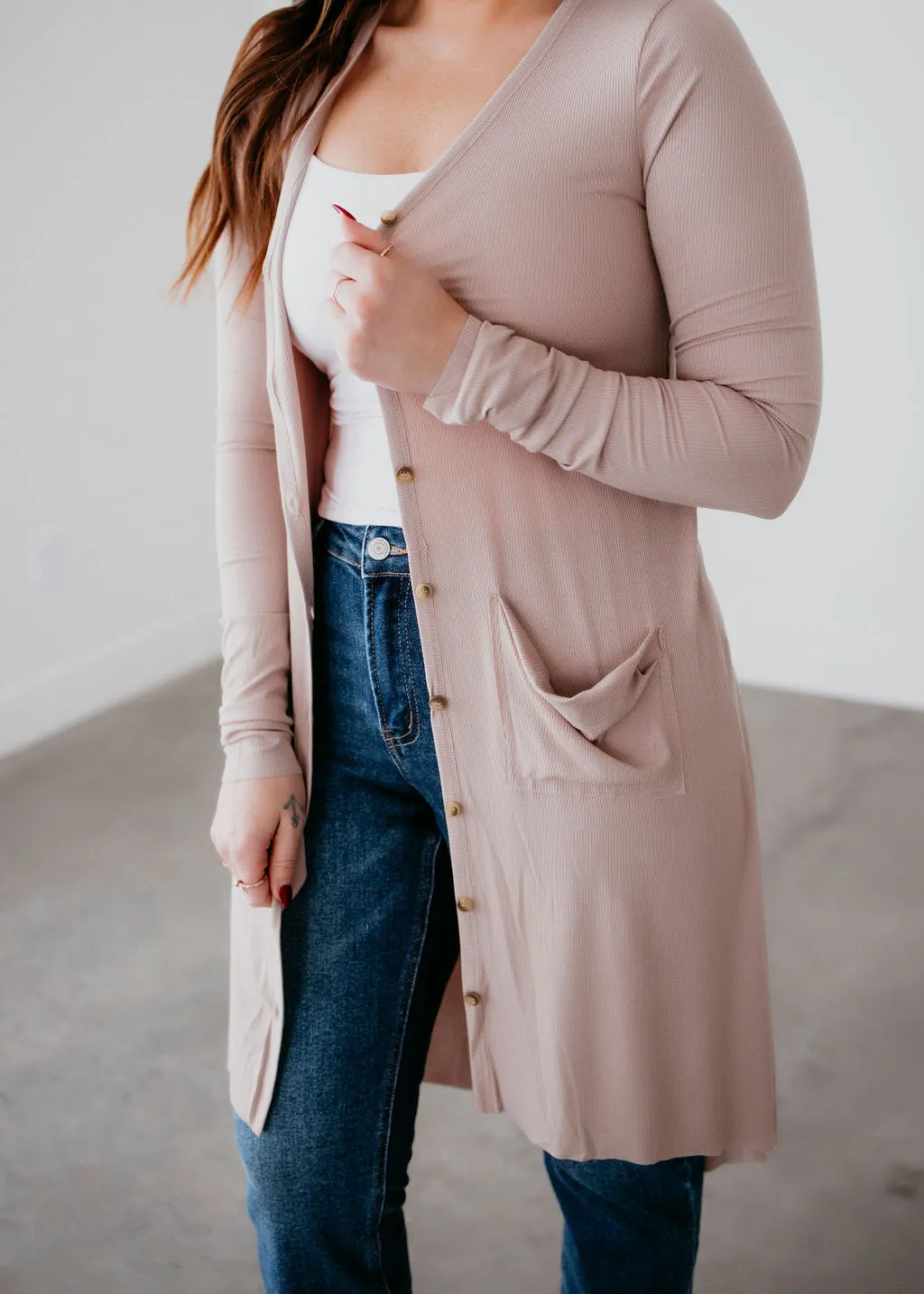 Elle Lightweight Ribbed Cardigan