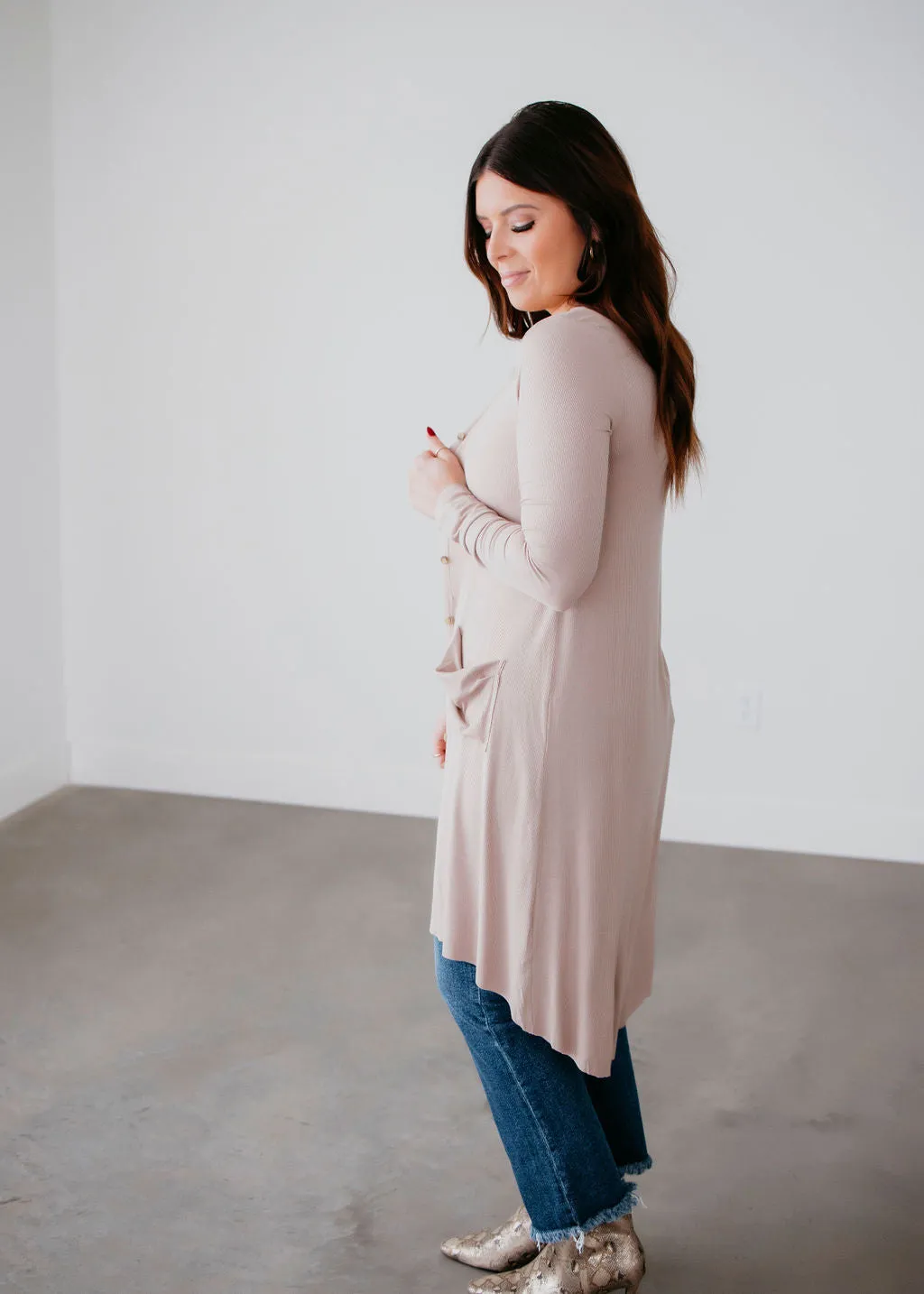 Elle Lightweight Ribbed Cardigan