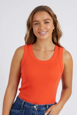 Esme Tank in Spicy Orange