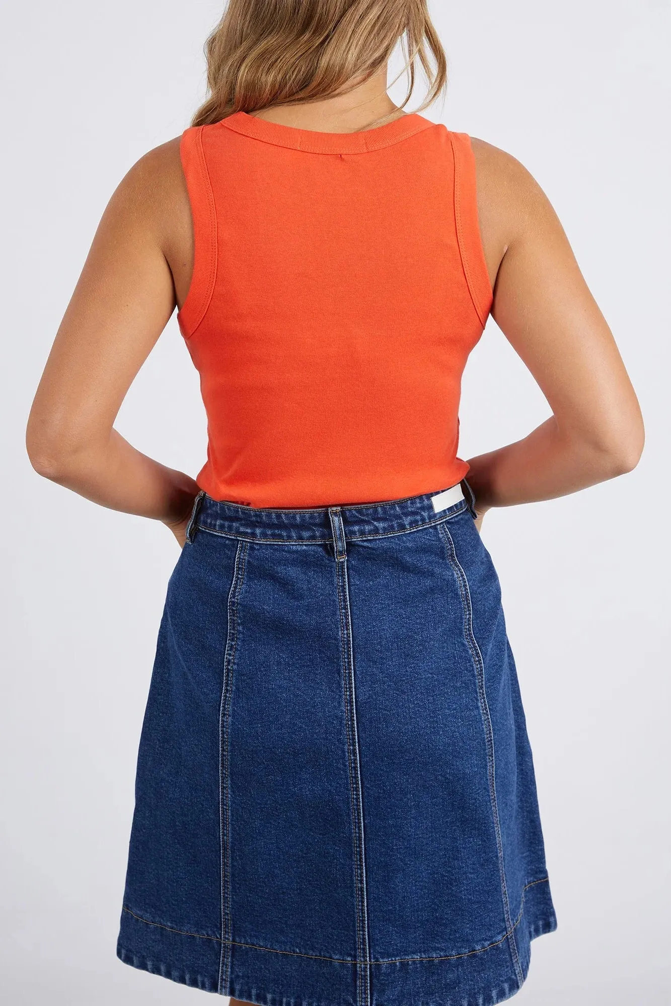 Esme Tank in Spicy Orange