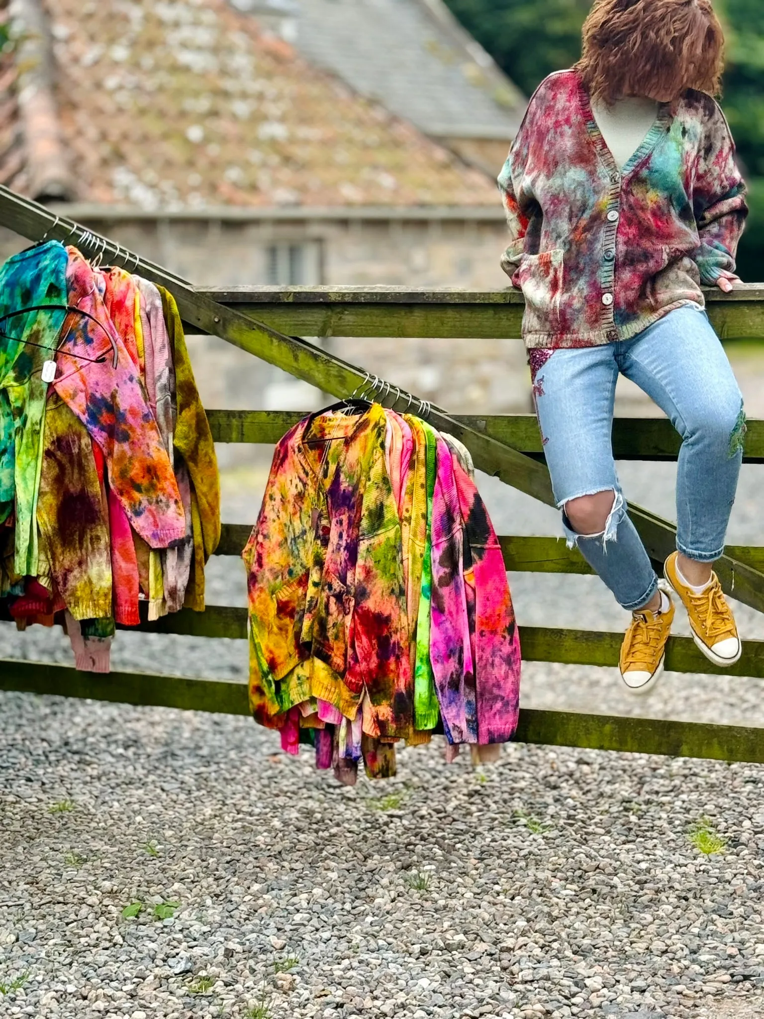 Exclusive Hand-Painted Cardigan No. L3 (Shetland Large)
