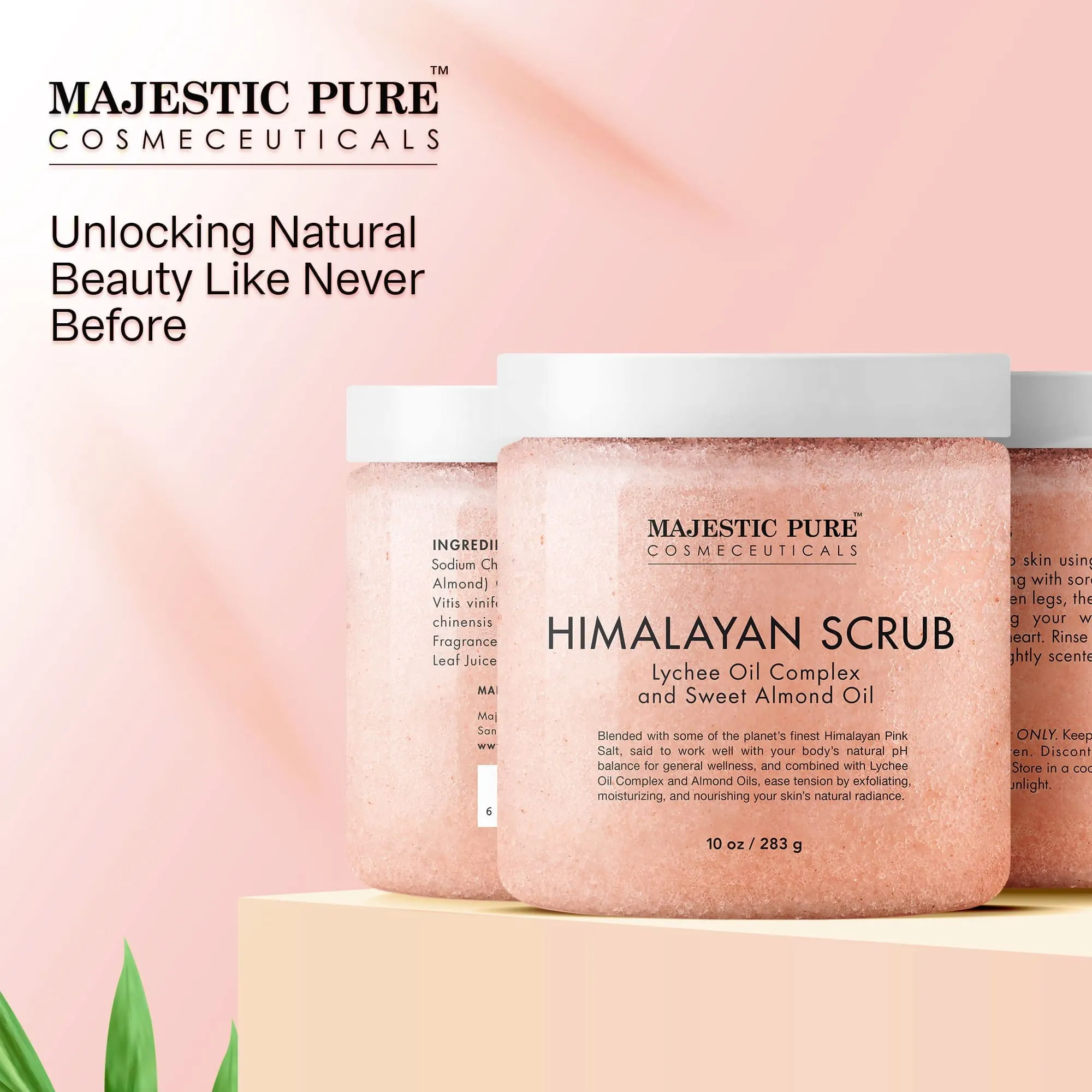 Exfoliating & Moisturizing Deep Cleansing Himalayan Salt Body Scrub with Lycée Oil - 10 oz