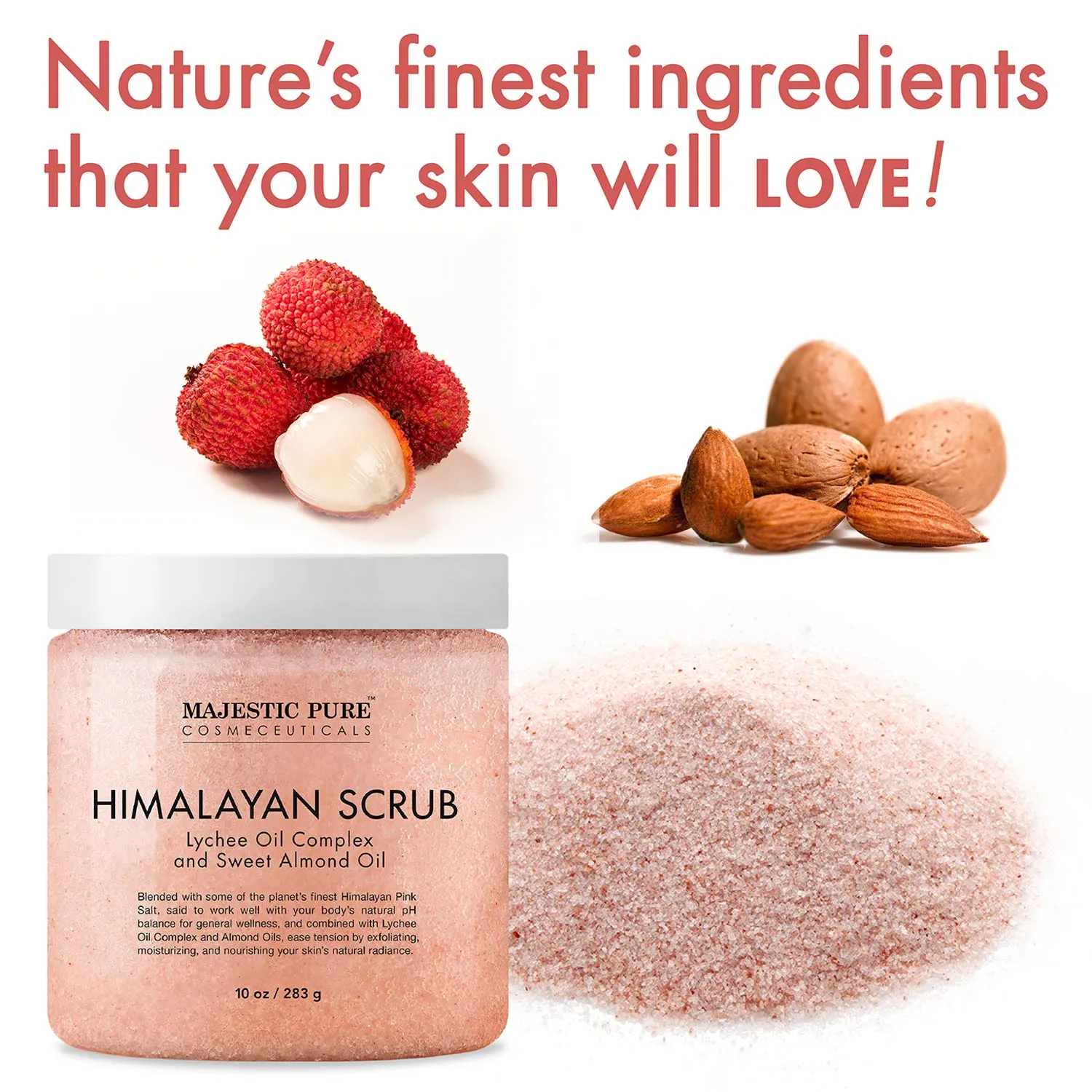 Exfoliating & Moisturizing Deep Cleansing Himalayan Salt Body Scrub with Lycée Oil - 10 oz
