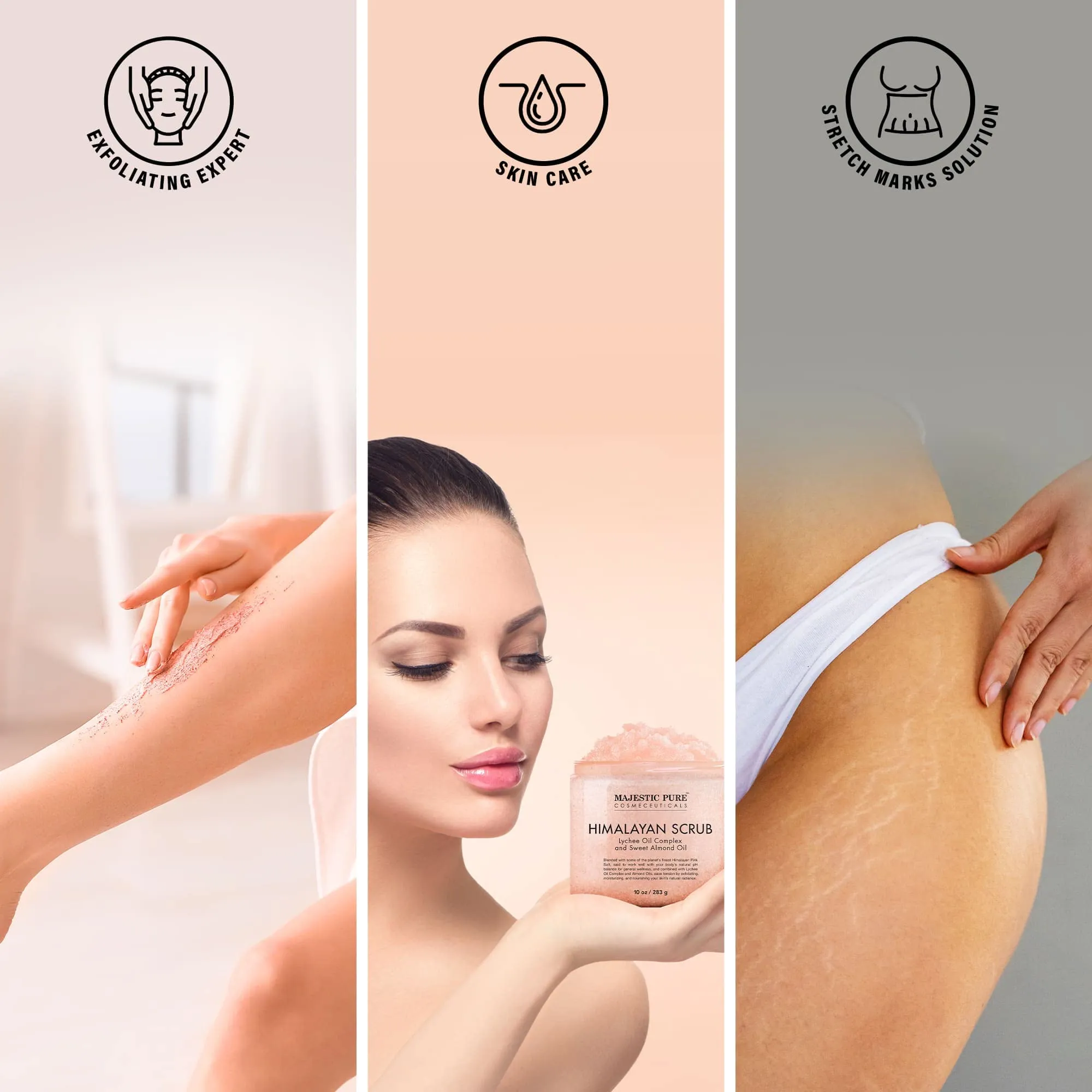 Exfoliating & Moisturizing Deep Cleansing Himalayan Salt Body Scrub with Lycée Oil - 10 oz