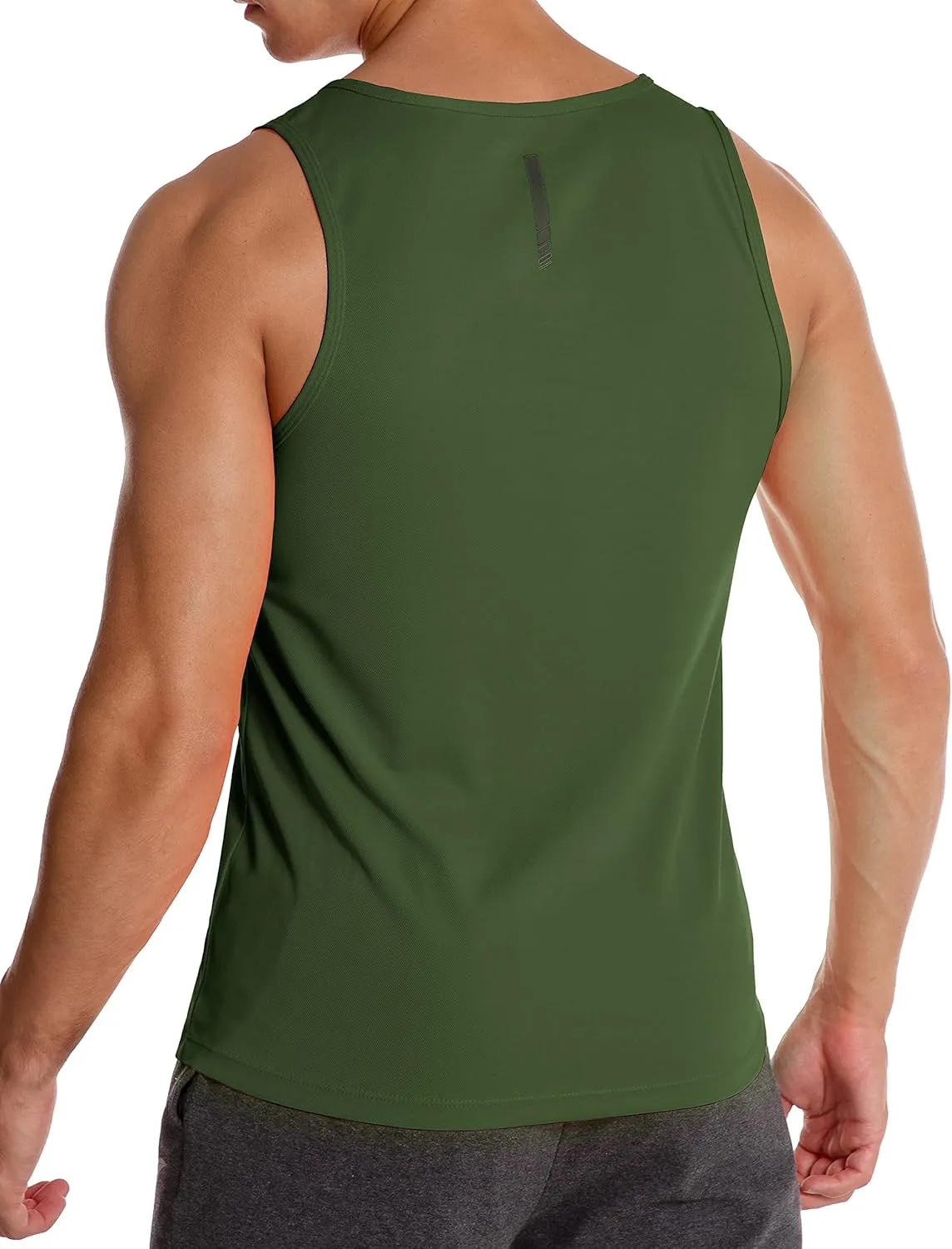 EZRUN Men's Tank Tops Quick Dry Workout Swim Beach Shirts Sleeveless Shirts for Bodybuilding Gym Fitness Training