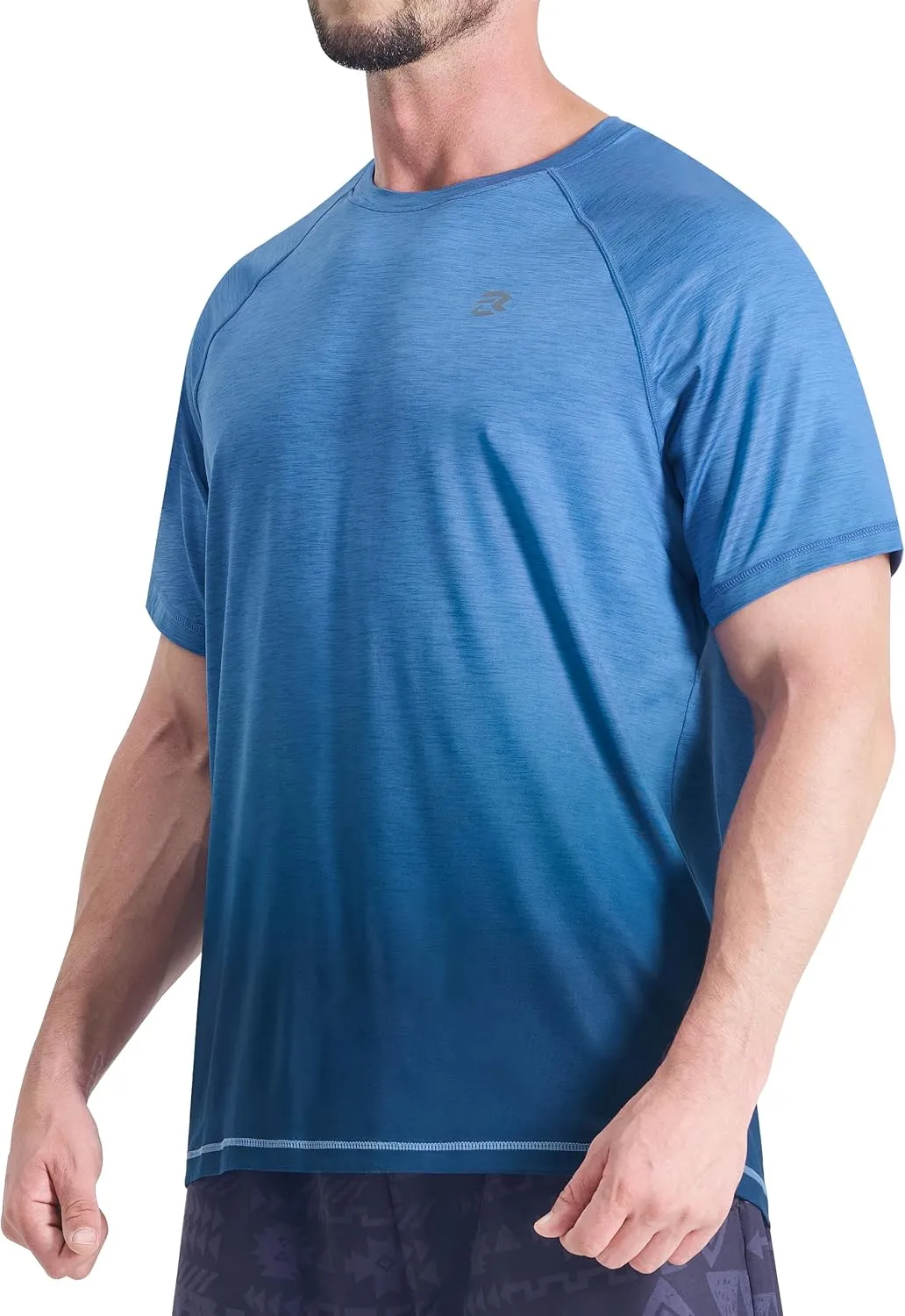 EZRUN Men's Workout Shirts Quick Dry Summer Swim T-Shirts Gym Athletic Running Short Sleeve Tshirts Casual Rash Guard
