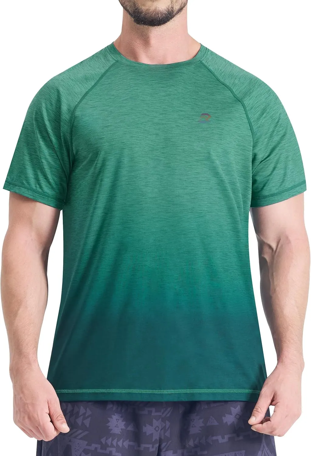 EZRUN Men's Workout Shirts Quick Dry Summer Swim T-Shirts Gym Athletic Running Short Sleeve Tshirts Casual Rash Guard