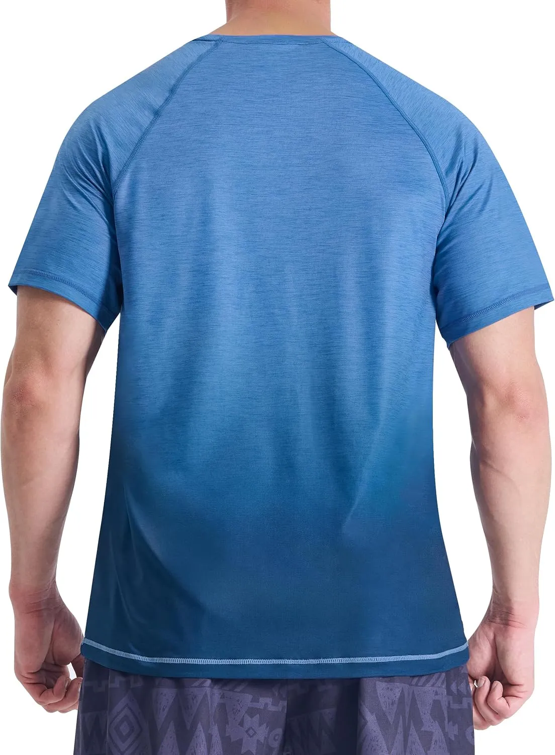 EZRUN Men's Workout Shirts Quick Dry Summer Swim T-Shirts Gym Athletic Running Short Sleeve Tshirts Casual Rash Guard