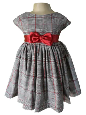 Faye Black & Maroon Checks Dress