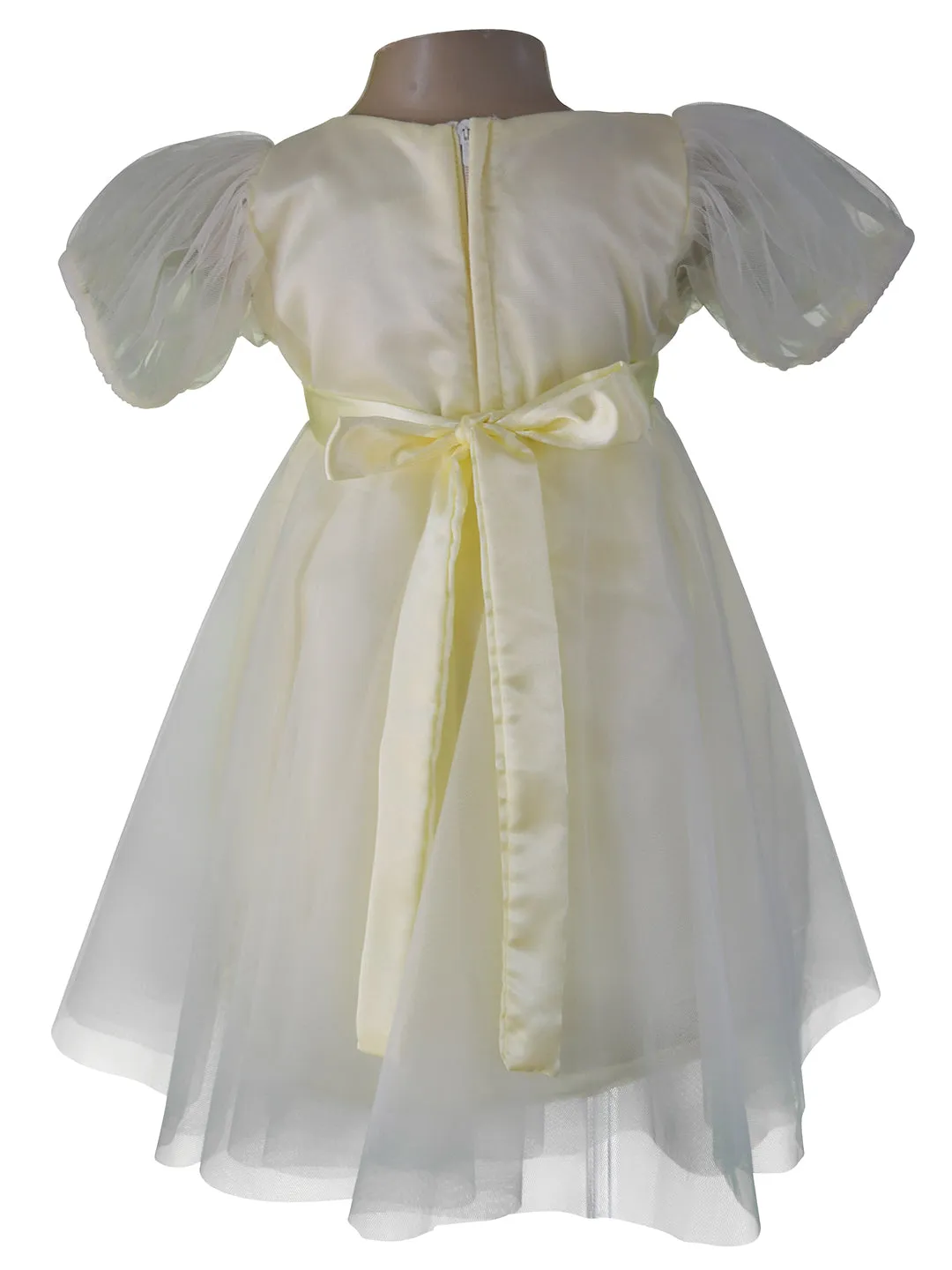 Faye Lime Puff Sleeve Dress