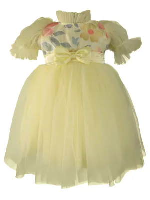 Faye Lime Yellow Embroiderd Dress