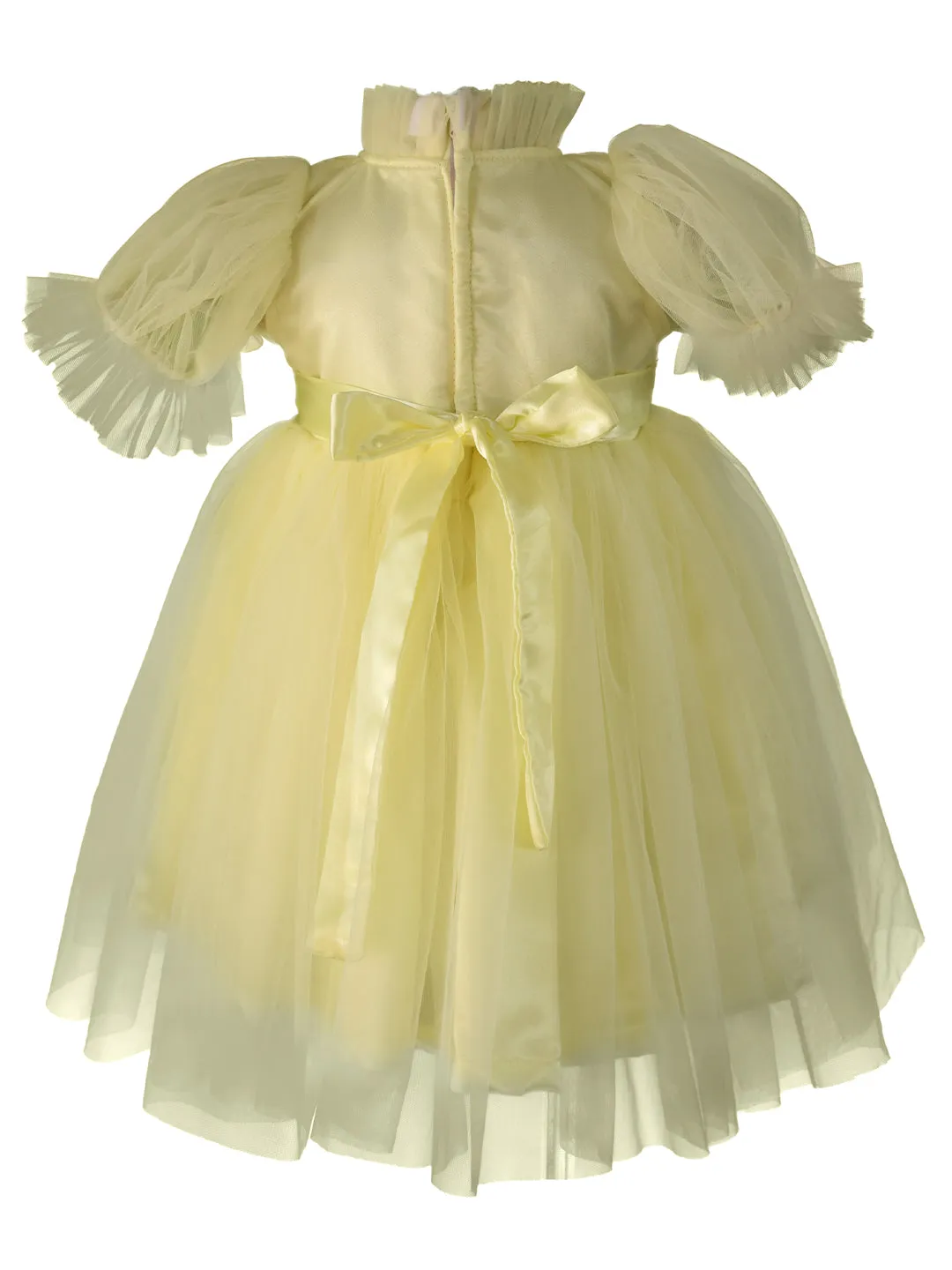Faye Lime Yellow Embroiderd Dress