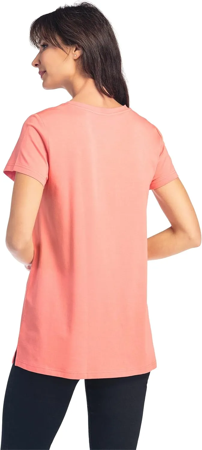 Fishers Finery Womens Ecofabric Organic Cotton & Rayon Blend Crew Neck Shirt | Relaxed Fit