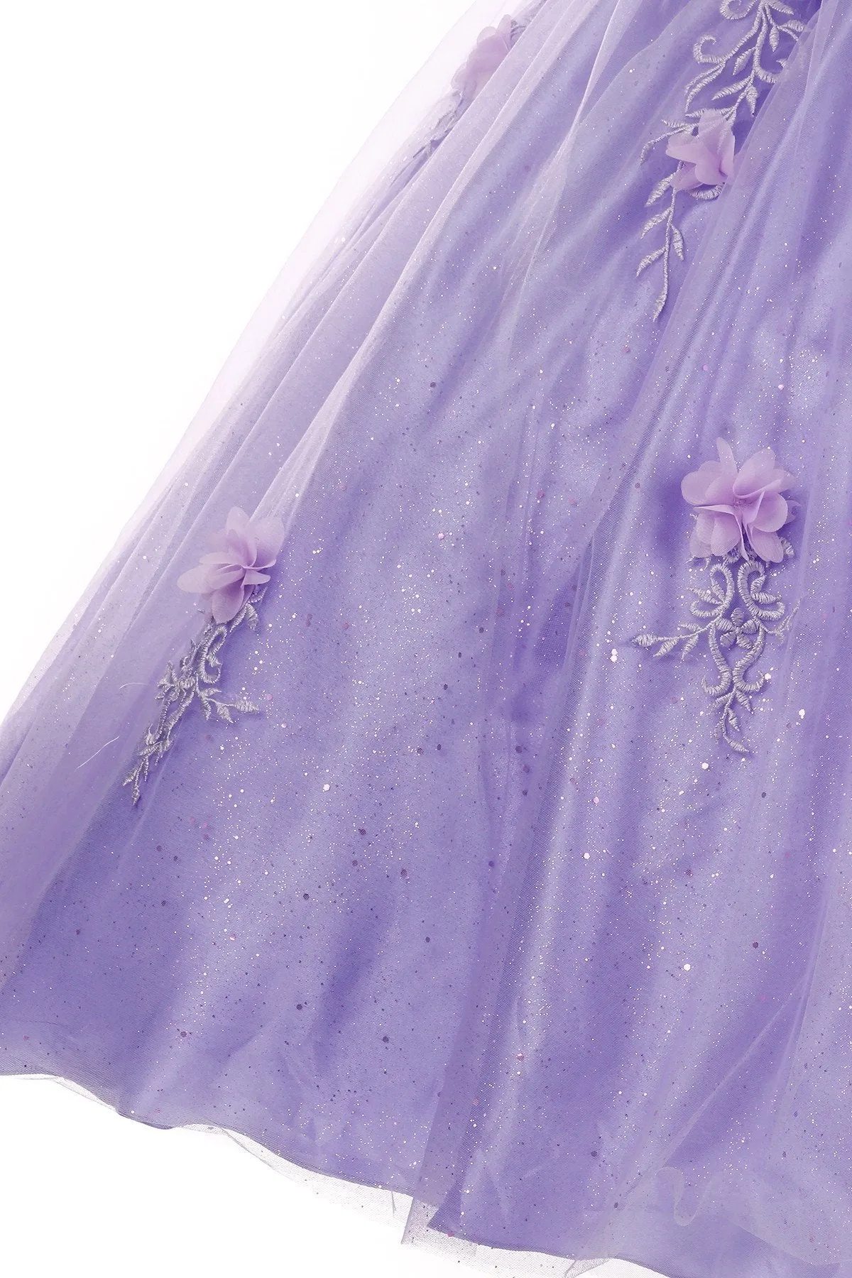 Flower Glitter Tulle Girl Mini Quince by Cinderella Couture USA AS8025