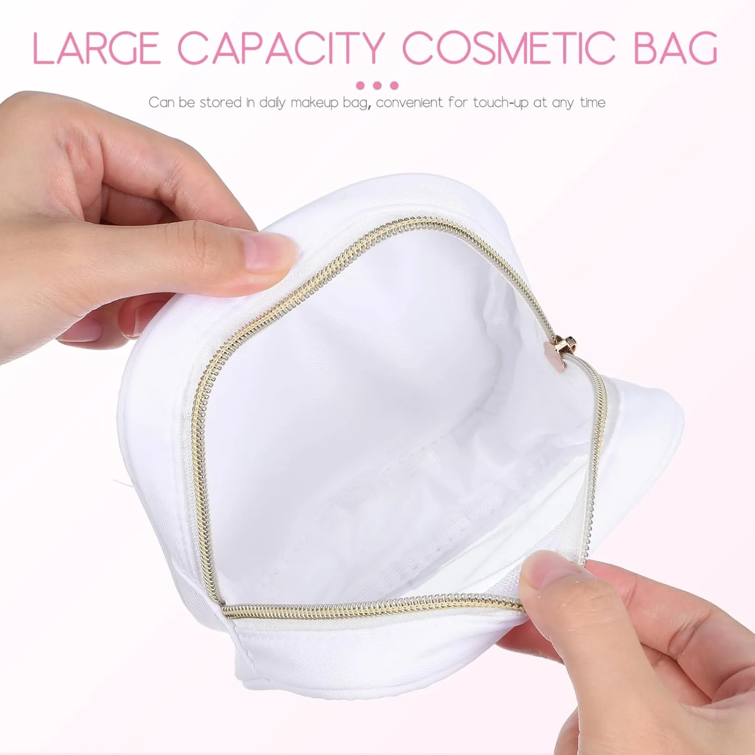 FRCOLOR Zipper Makeup Bag Mini Cosmetic Bag Front Zipper Closure Small Travel Pouch Makeup Organizer Pouch