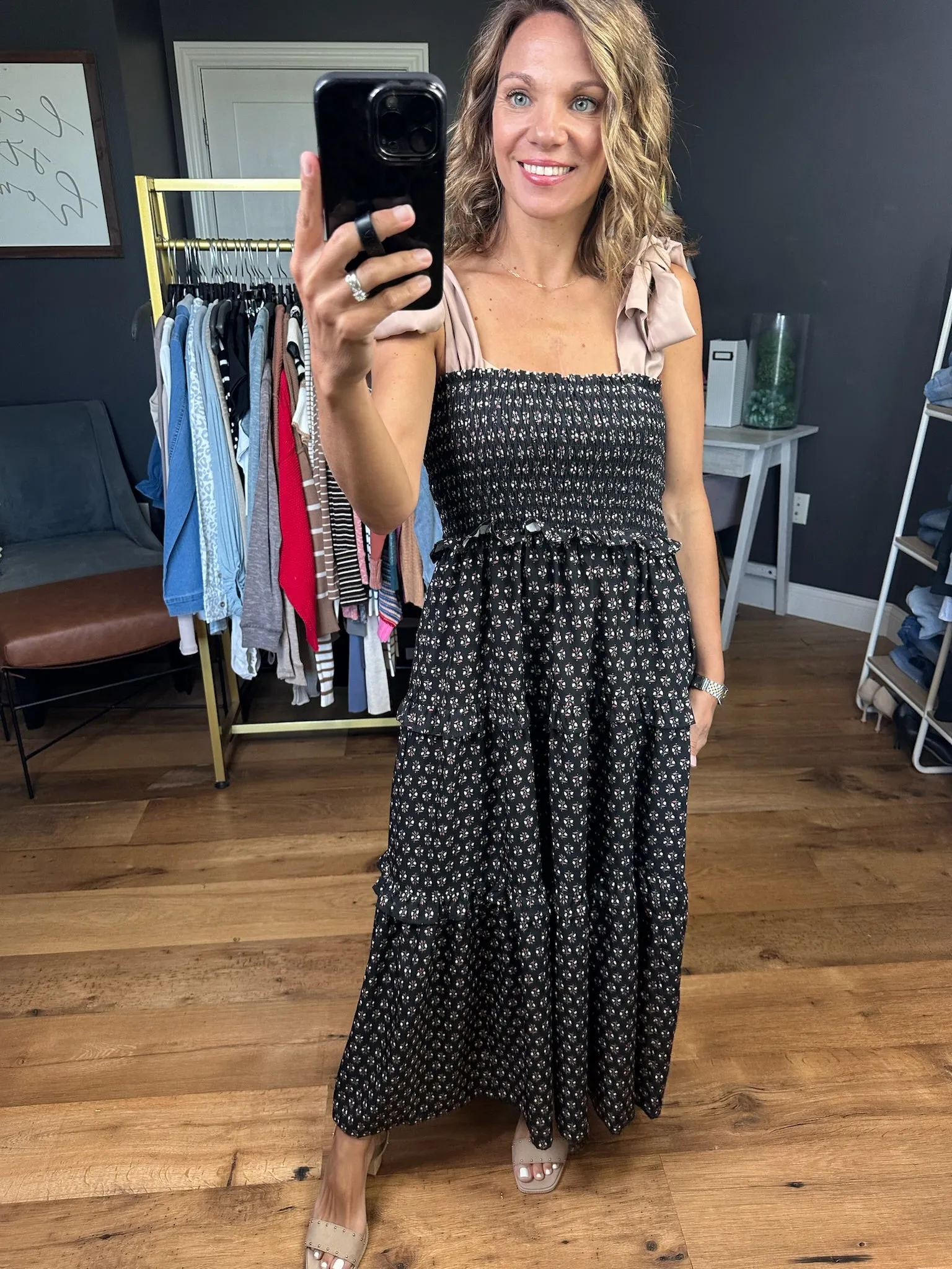 Free & Easy Tiered Dress - Black
