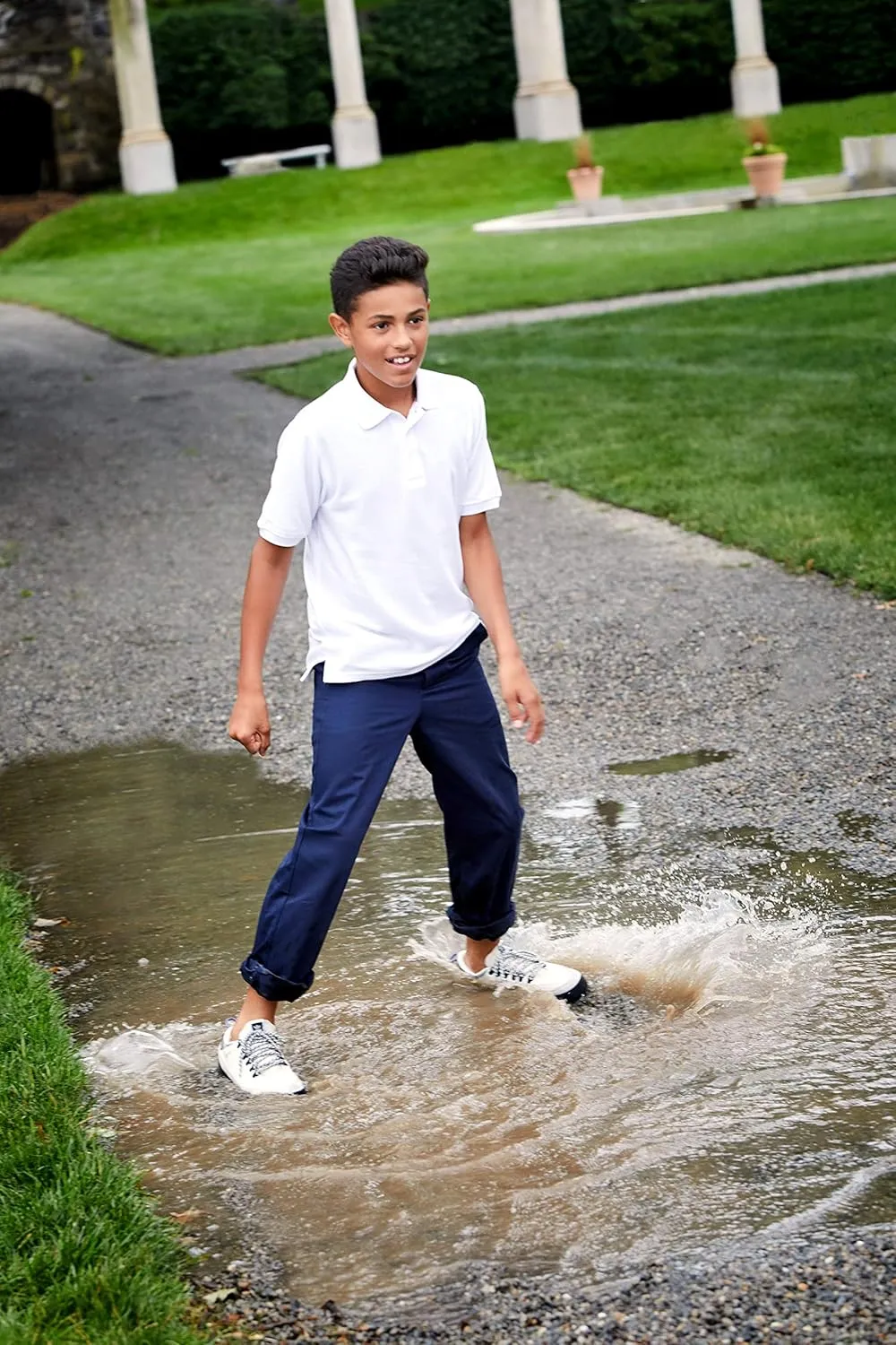 French Toast Boys Pull-on Relaxed Fit School Uniform Pant (Standard & Husky)