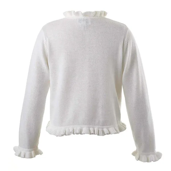 Frill Cardigan - Ivory