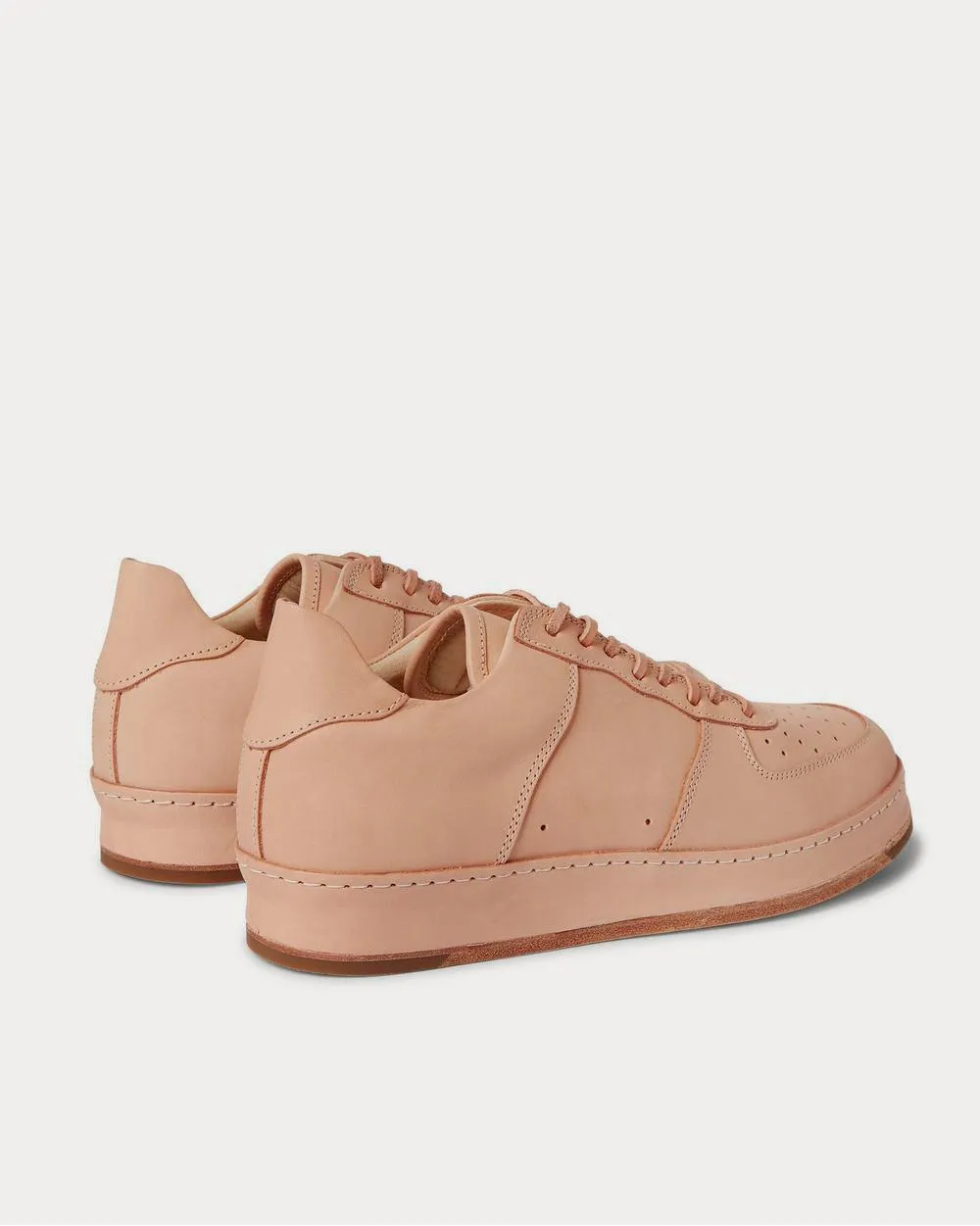 Full-Grain Leather  Ecru low top sneakers