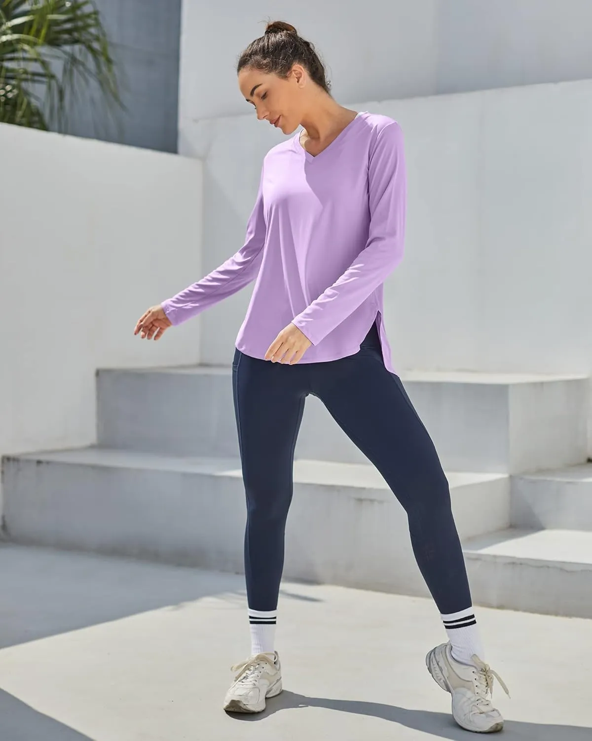 G4Free Long Sleeve Workout Tops for Women Lightweight Athletic Running Shirts UPF 50  UV Protection Sun Shirts