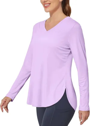 G4Free Long Sleeve Workout Tops for Women Lightweight Athletic Running Shirts UPF 50  UV Protection Sun Shirts