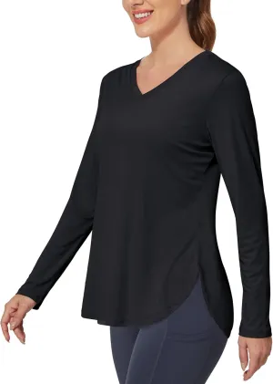 G4Free Long Sleeve Workout Tops for Women Lightweight Athletic Running Shirts UPF 50  UV Protection Sun Shirts