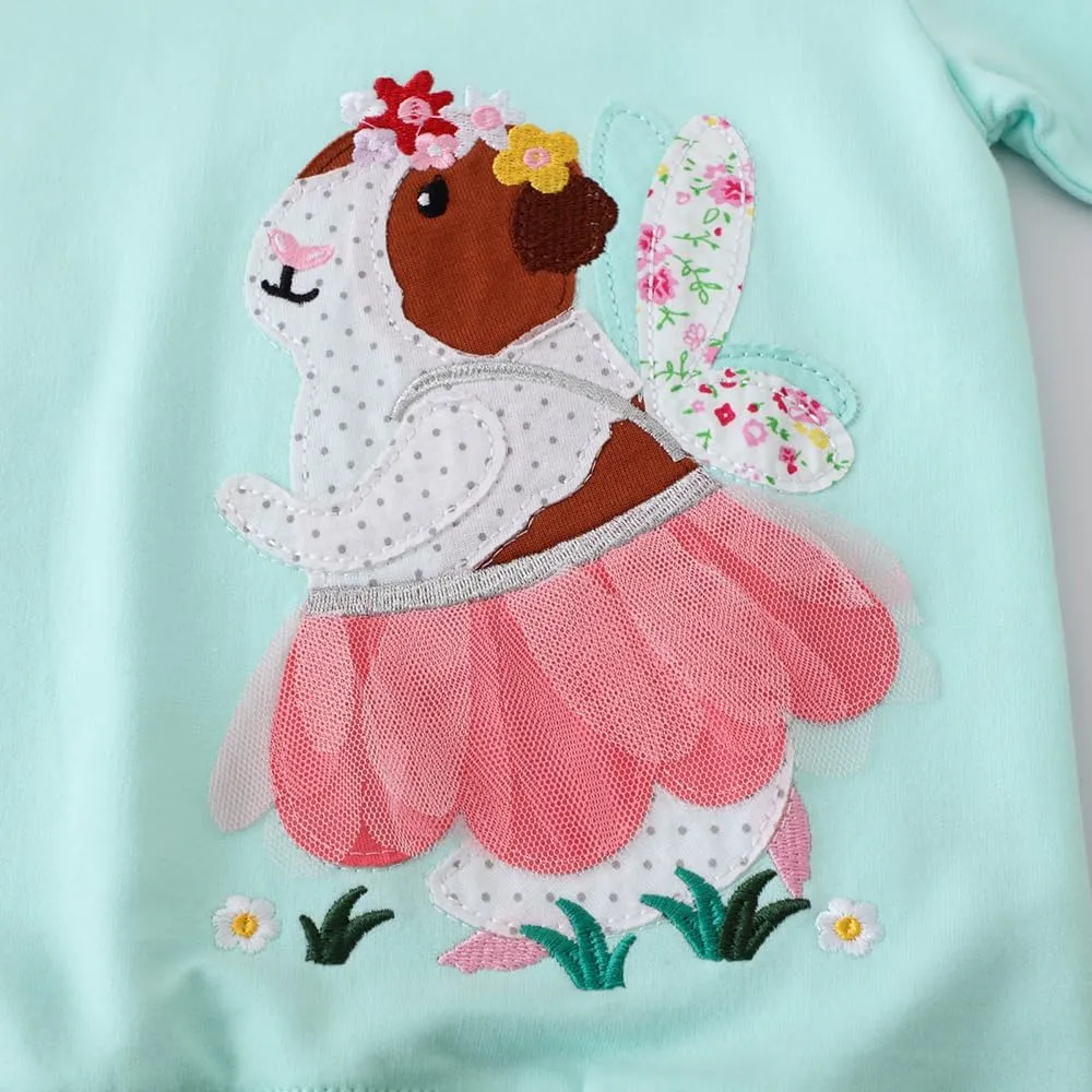 GFQLONG 3PCS Baby Toddler Girl Crewneck Sweatshirt Long Sleeve T-Shirt Pullover Top Fall Winter Clothes Loose Outfits