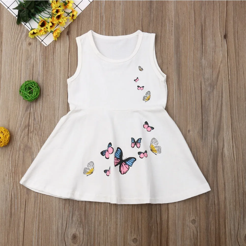Girls Butterfly Print Comfort Dress