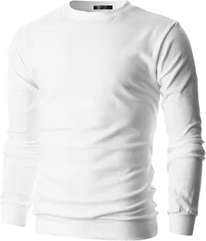 GIVON Men's Crewneck Sweatshirt, Lightweight, Basic Pullover Lounge Tops