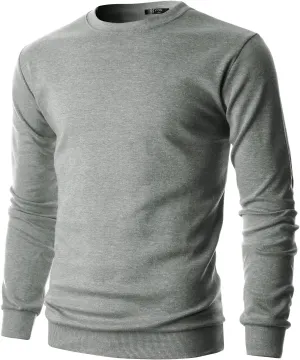 GIVON Men's Crewneck Sweatshirt, Lightweight, Basic Pullover Lounge Tops