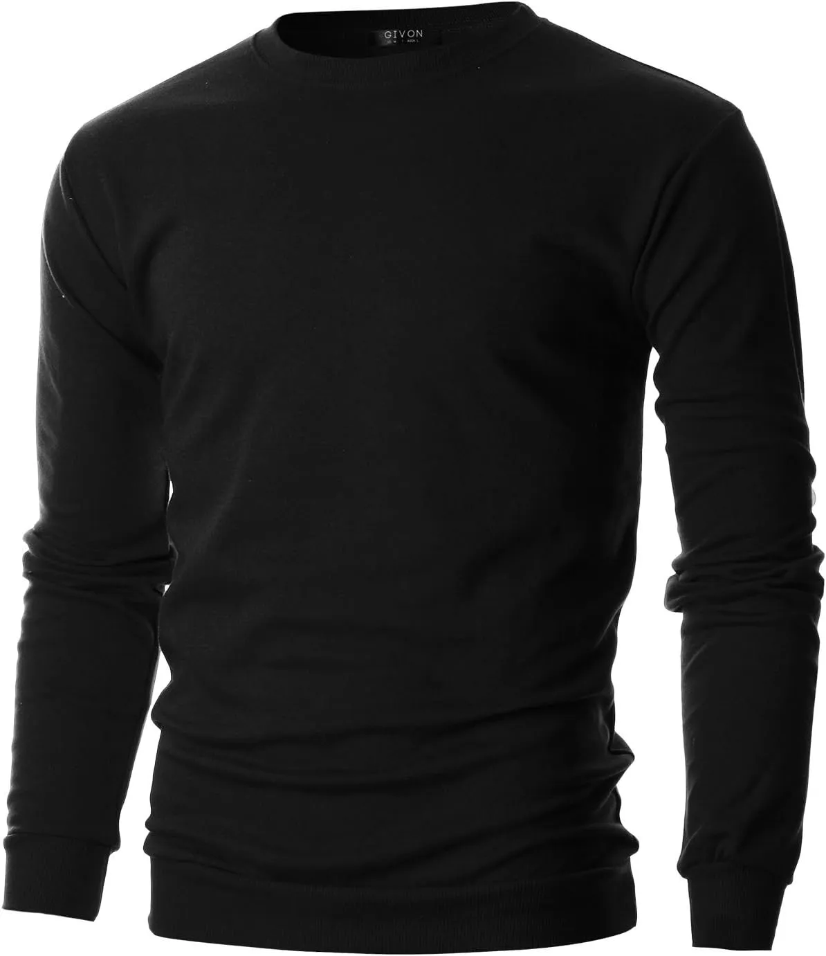 GIVON Men's Crewneck Sweatshirt, Lightweight, Basic Pullover Lounge Tops