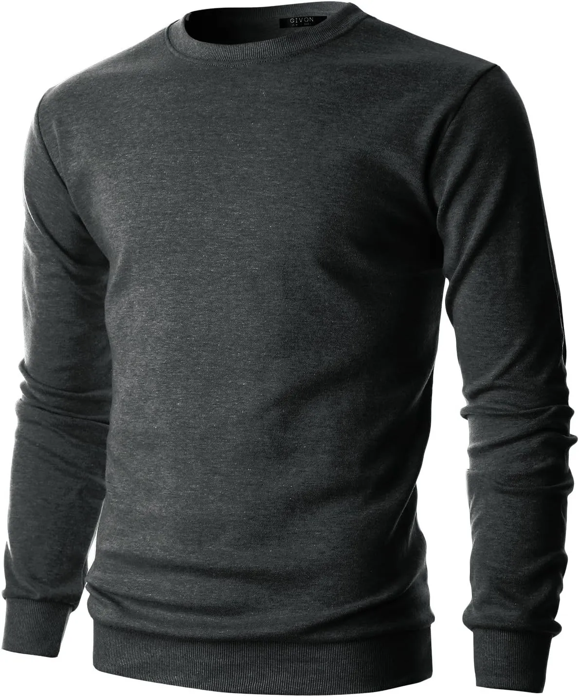 GIVON Men's Crewneck Sweatshirt, Lightweight, Basic Pullover Lounge Tops