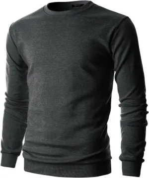 GIVON Men's Crewneck Sweatshirt, Lightweight, Basic Pullover Lounge Tops