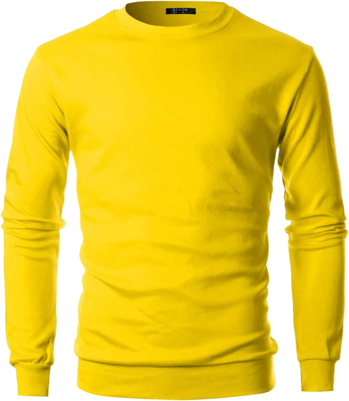 GIVON Men's Crewneck Sweatshirt, Lightweight, Basic Pullover Lounge Tops