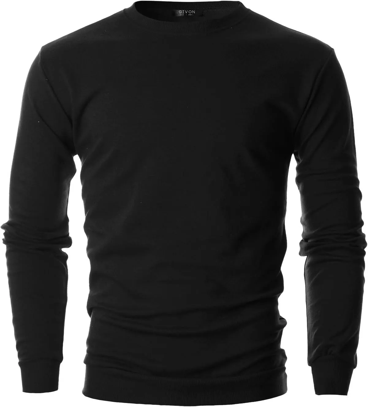 GIVON Men's Crewneck Sweatshirt, Lightweight, Basic Pullover Lounge Tops
