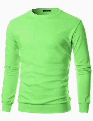 GIVON Men's Crewneck Sweatshirt, Lightweight, Basic Pullover Lounge Tops