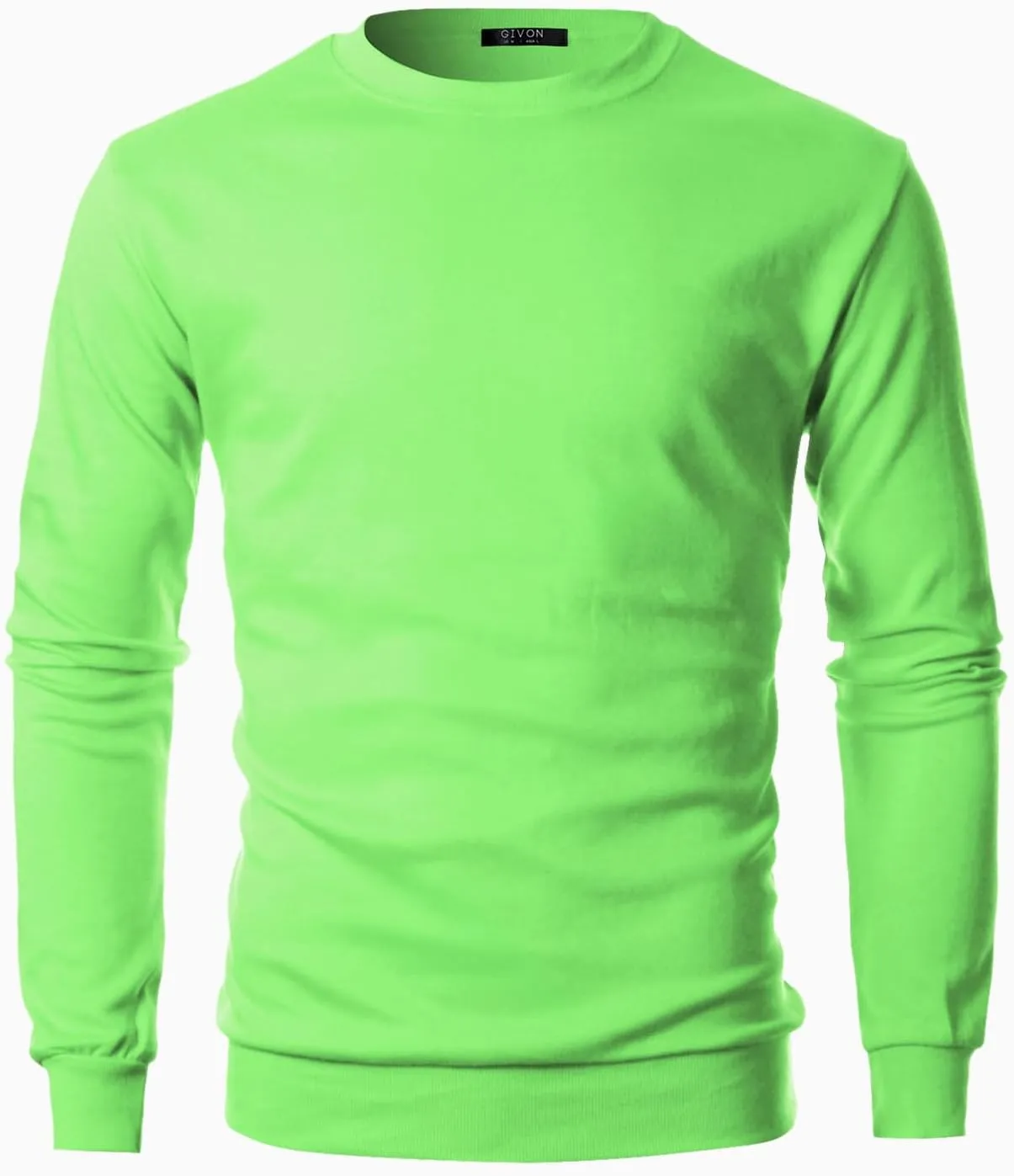 GIVON Men's Crewneck Sweatshirt, Lightweight, Basic Pullover Lounge Tops