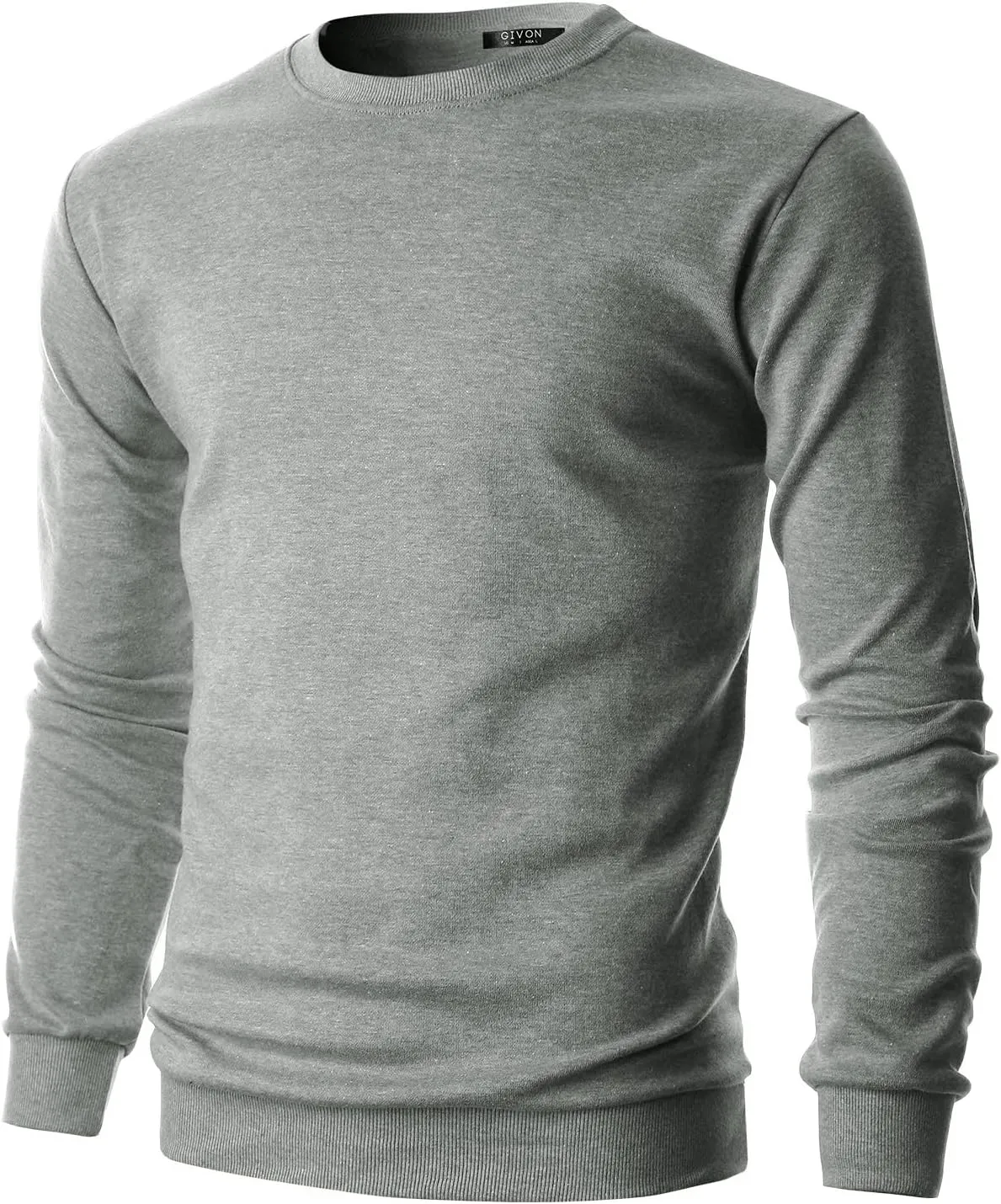 GIVON Men's Crewneck Sweatshirt, Lightweight, Basic Pullover Lounge Tops