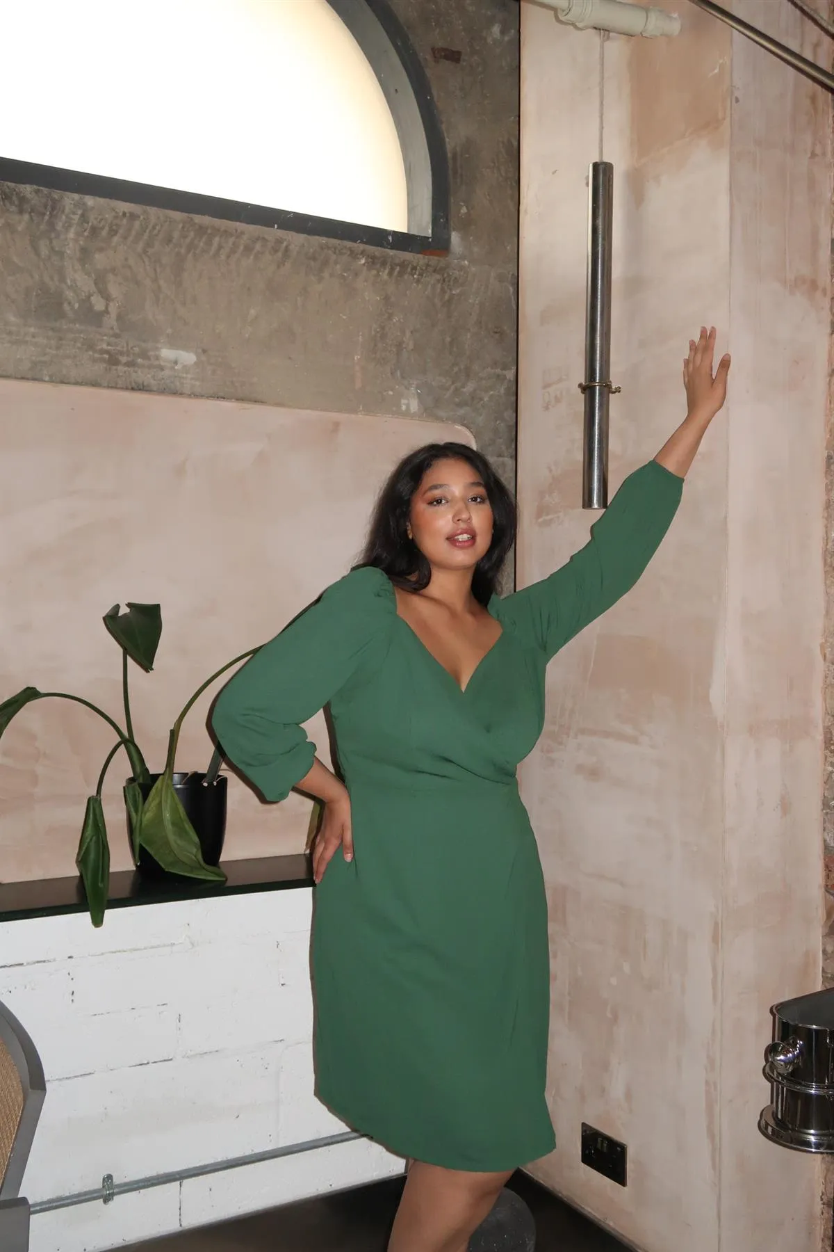 Green Midi-Party dress