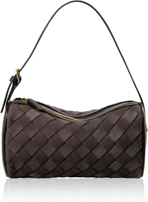Handwoven Clutch Bag for Women Genuine Leather Evening Purse with Top Handle for Formal Events and Dinners