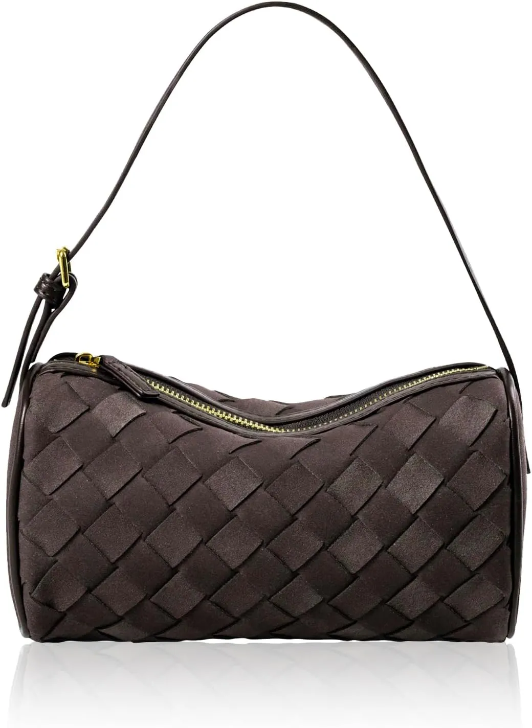 Handwoven Clutch Bag for Women Genuine Leather Evening Purse with Top Handle for Formal Events and Dinners